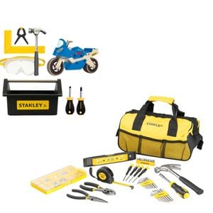 Stanley Project Pals 38 Piece Set & 7 Piece Stanley JR Motorbike