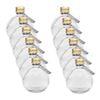 12PK Glass & Co Flat Round Gold Lid Bottle Storage Jar 120ml Clear