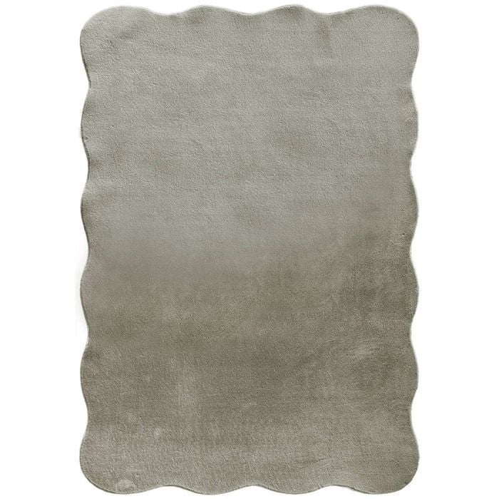 MaxFind 140 x 200cm Scalloped Green Washable Rug
