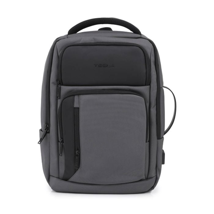 Tesla Orion Backpack With External Usb Charging Port Charcoal 43x30x16cm