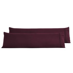 Dreamaker Superfine Washed Microfibre Body Pillowcase Twin Pack - Cherry