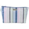 Wicked Sista Anderson Stripe Large Luxe Cosmetic Waterproof Makeup Bag Blue