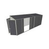 Build-a-Shed 1.5 x 5.2 x 2m Double Sliding Side Door Skillion Shed - Grey