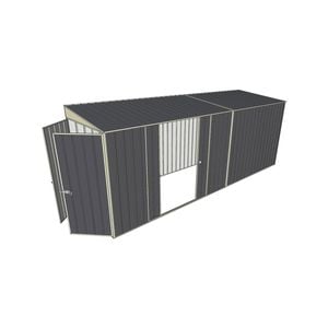 Build-a-Shed 1.5 x 5.2 x 2m Double Sliding Side Door Skillion Shed - Grey