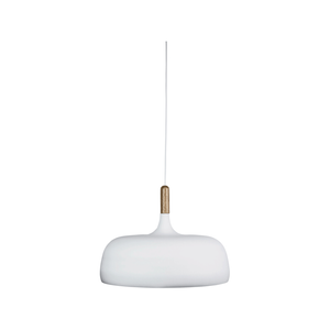 Oriel Lighting Malt 48cm Scandustrial Designed Pendant - White 48cm