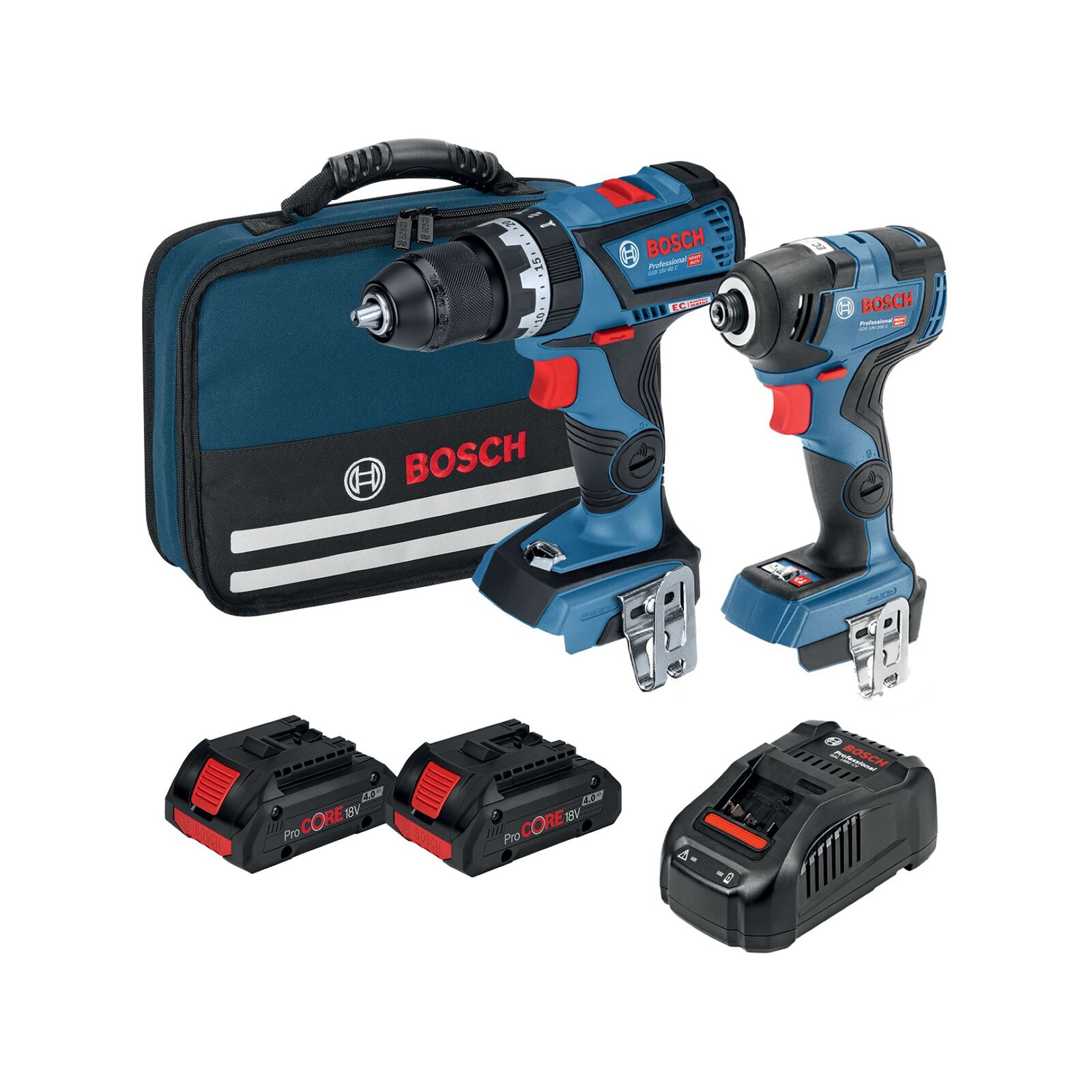 Bosch 18V Professional 4 Piece Brushless Combo Kit 0615990M19 thumbnail 2