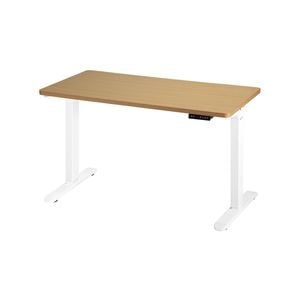 Oikiture Electric Standing Desk Single Motor 160cm Oak