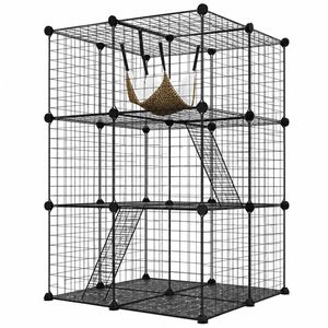 Advwin Cat Cage 3 Tier  DIY Cat Condo House Cat Villa Pet Enclosure