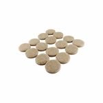 Felt Gard 28mm Beige Round Adhesive Felt Discs - 16 Pack