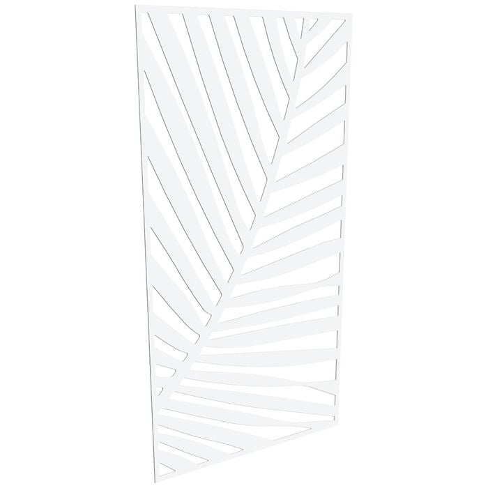 ProtectorAl 300-1200w x 1201-2400h Satin White/Gloss White Palm Unframed Composite Deco Panel