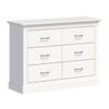 Cosmoliving Ashford Chest of Drawers White 3+3 Drawers Dresser