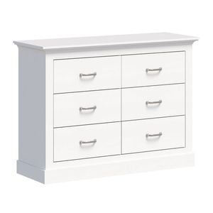 Cosmoliving Ashford Chest of Drawers White 3+3 Drawers Dresser
