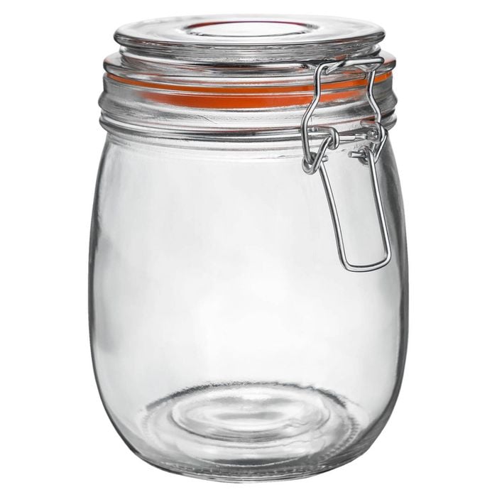 Argon Tableware Glass Storage Jar - 750ml/26.4oz - 4 Colour Seals Airtight Kitchen Storage Container Preserving Jar