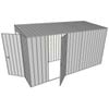 Build-a-Shed 1.5 x 3.7 x 2.0m  Tunnel Shed Tunnel Hinged Door +1 Hinged Side Door - Zinc