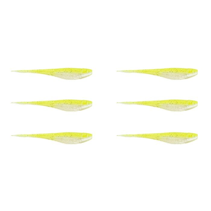 2x 3PK 7In Rapala Crush City The Jerk Soft Plastic Minnow Lures - Neon Pearl