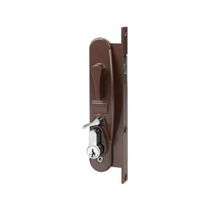 Rolltrak Brown Keyed Sliding Screen Door Lock