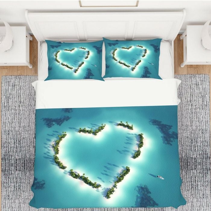 3D Love Ocean 305 Bed Pillowcases Quilt King Single Size