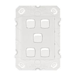 HPM ARTEOR 5 Gang Wall Switch - No Coverplate - Transparent