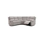 Foret 5 Seater Sofa Corner Lounge Recliner Footrest Bed Chaise Couch Fabric Grey Light