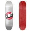 Rad Board Co Logo Skateboard Pro Premium Durable 8.375 Decks - Solid Silver/red