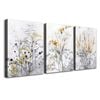 3 Set of Grey Wildflowers and Weeds Print 100% Australian Made 3 x 60x90cm  (Stretched)