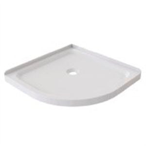 Stein 900 x 900mm White 2-Sided Curved Acrylic Shower Tray 