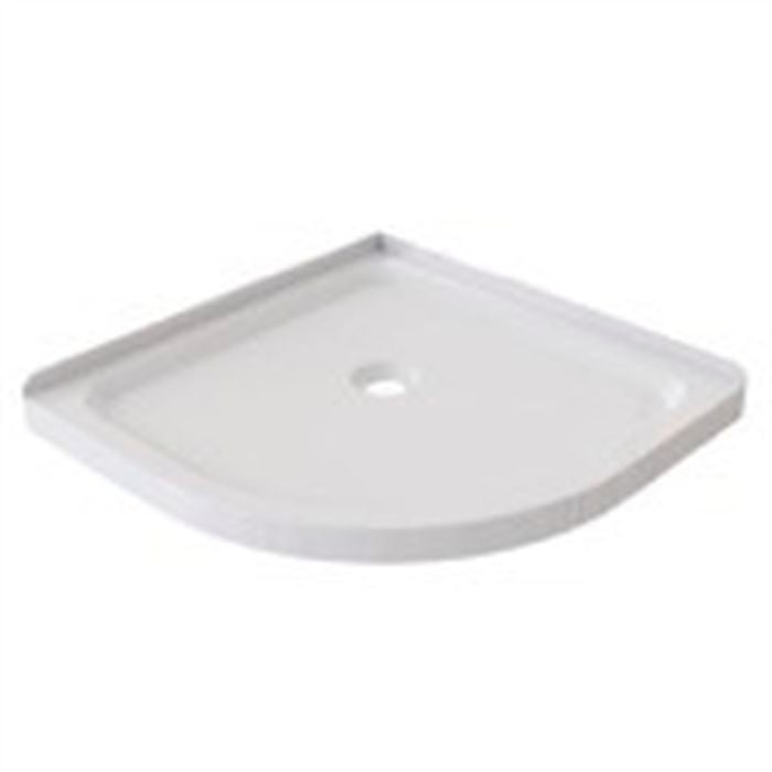 Stein 900 x 900mm White 2-Sided Curved Acrylic Shower Tray 