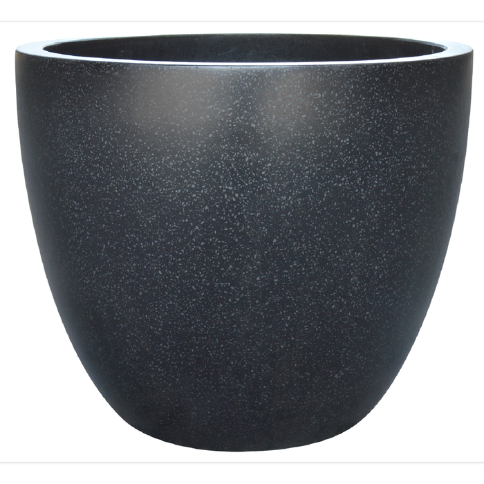Northcote Pottery 32cm Black Terrazzo Look Precinct Lite Egg Pot