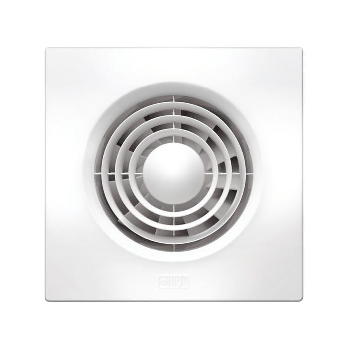 HPM 100mm White Slim Square Wall Exhaust Fan