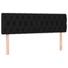 vidaXL Headboards Upholstered Wall Bed Header Bedroom 2 pcs Black 80 cm Fabric