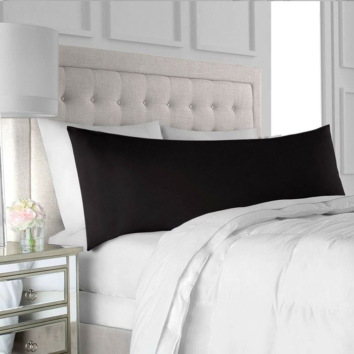 CottonMore 100% Cotton 350TC  Black Body Pillowcase Cover 48x150cm