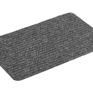 Axton 57 x 38cm Charcoal Ribbed Carpet Mat