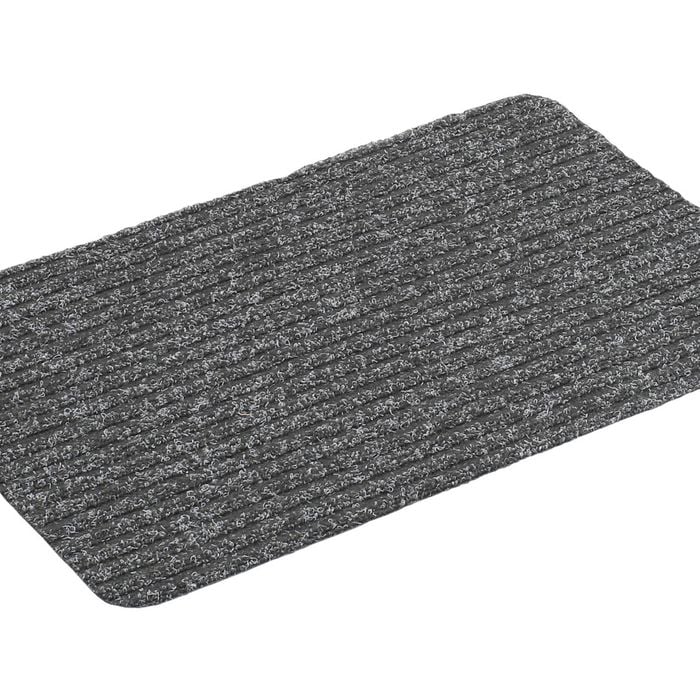 Axton 57 x 38cm Charcoal Ribbed Carpet Mat