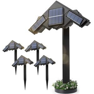 Advwin 2 in 1 Solar Spot Lights Outdoor 4 Pack Warm White Landscape Spotlights