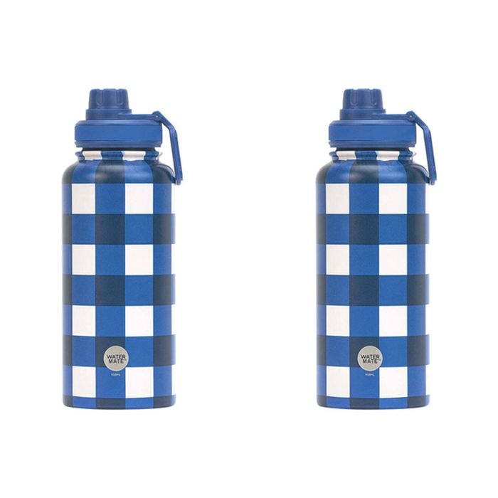 2PK Annabel Trends Watermate 950ml Stainless Steel Bottle Cobalt Check