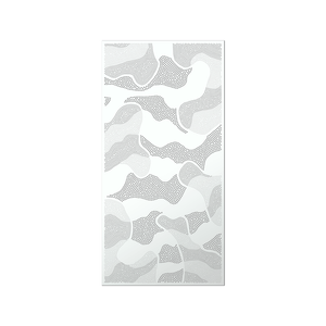 Walpix 1775 x 875 x 2mm White Satin Perforated Aluminium Decorative Screen Folded Profile Gold Country