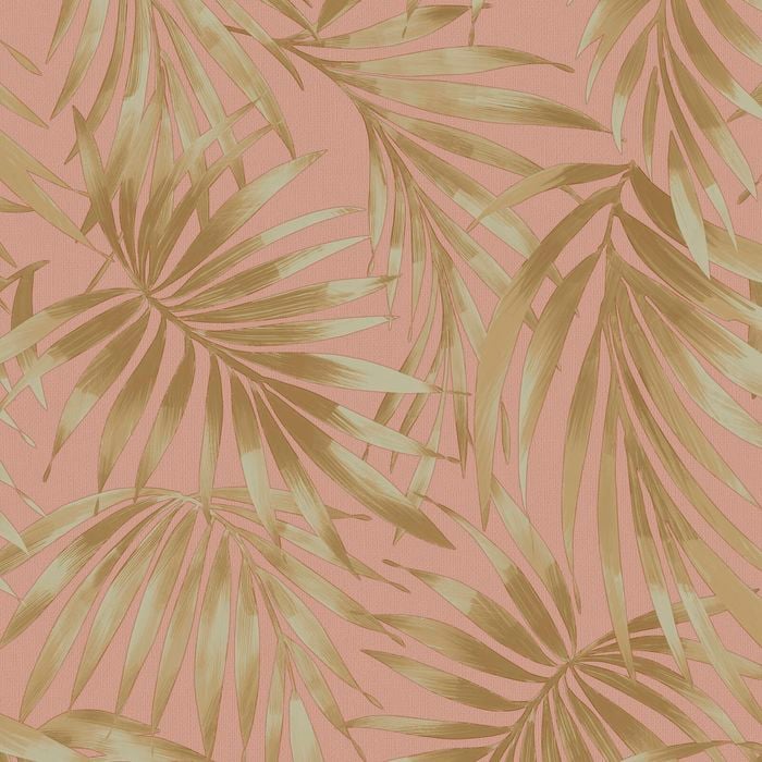 Graham & Brown 52cm x 10m Elegant Leaves Peach Easy Décor Wall Paper