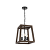 Telbix Dalton Modern Pendant Hanging Lamp Light Metal Wood Black Walnut Matte Wood Tones