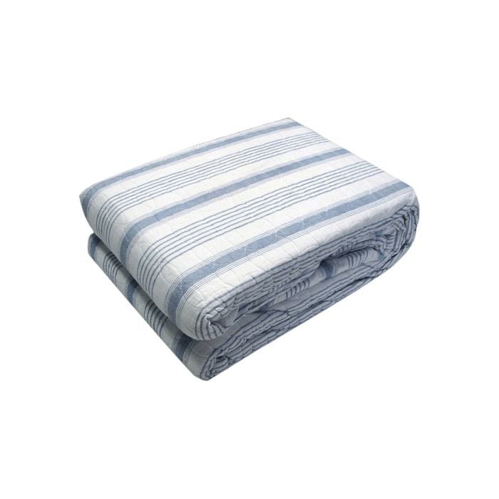 Brighton Road Regatta Blue Quilted Quilt Cover Set Queen