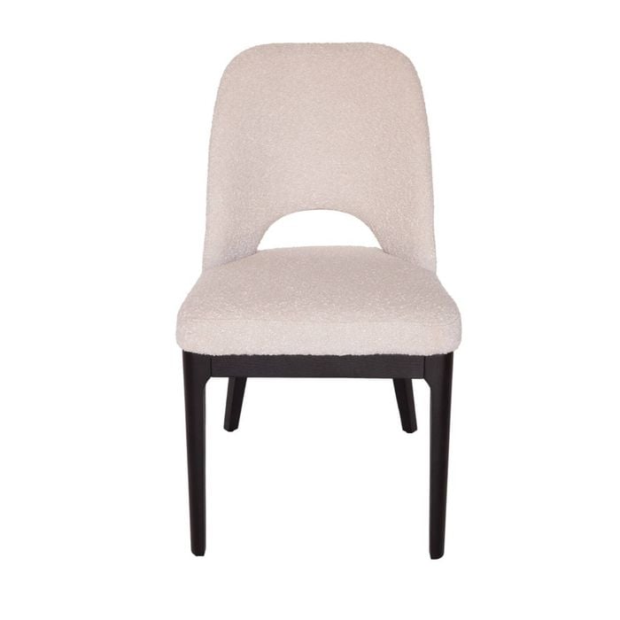 Sk Designer Living | Maribel Boucle Dining Chair | Black Legs - Beige Bouclé