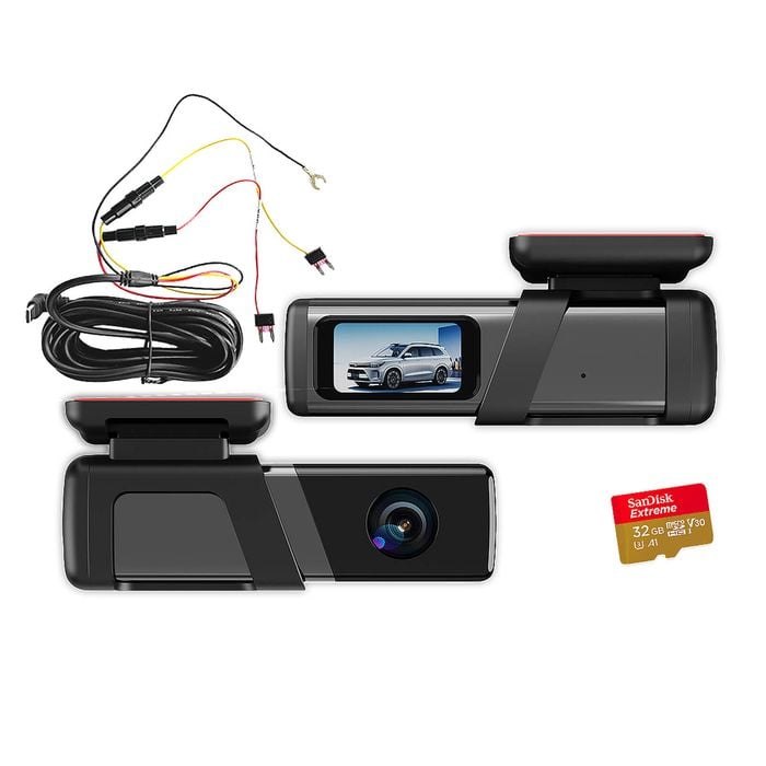 Elinz Single Lens 4K Dash Cam 1.47" Screen WiFi App Control Supercapacitor Compact Car DVR 32GB U3 Hardwire Kit