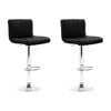Artiss Como Set of 2 Black PU Leather Bar Stools