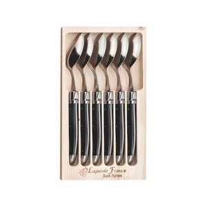 Laguiole Jean Neron 6pc. Soup/dessert Spoon Set - Black