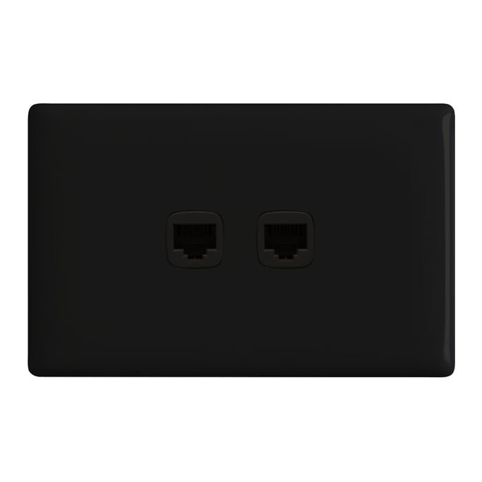 HPM LINEA 2 Gang TV And Audio Rj45 Data Outlet