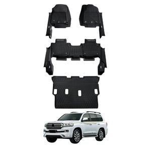 AUSGO 3-Row Set 7D Injection Floor Mats For Toyota LandCruiser 200 Series LC200 Altitude / VX / Sahara 2012-2021