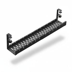 Under Desk Cable Management Tray 21.7" Clamp Mounted Desk Cord Organizer