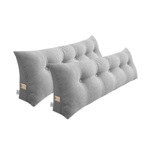 SOGA 2x 150cm Silver Wedge Pillows