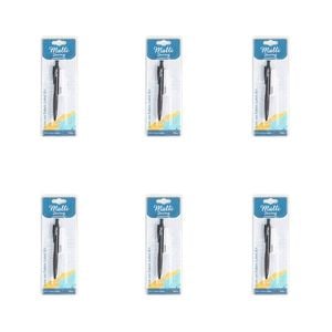 6pk Malli Sewing Iron-on Fabric/garment Name Label & Pen Kit 5.5x1.5cm Black