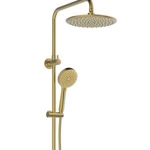 Greens Australia Scandi Twin Rail Shower Brushed Brass