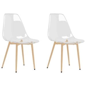 vidaXL Dining Chairs Kitchen Chair Dining Room Accent Chair Transparent PET